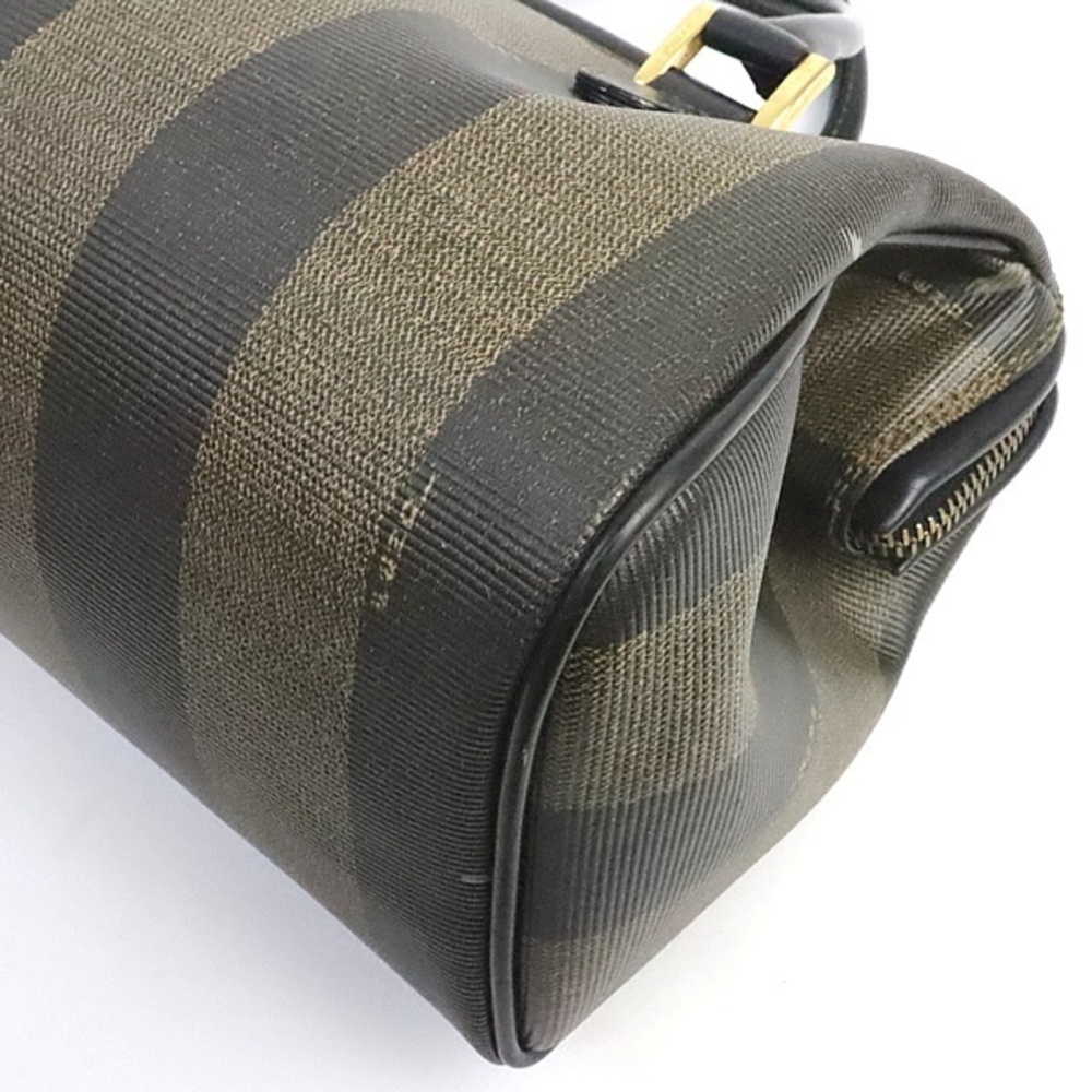 Fendi Pequin Boston Bag Leather Black - Picture 4 of 9